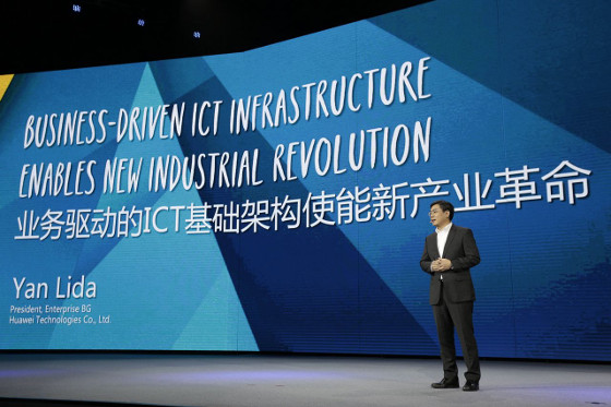 Yan Lida, presidente de Huawei Enterprise Business Group, durante su intervención